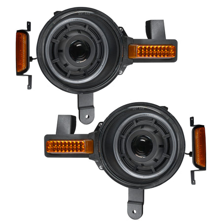 Oculus Bi-LED Projector Headlights for 2021-2024 Ford Bronco, White Halo – B Product (Oracle Lighting 5886-001)