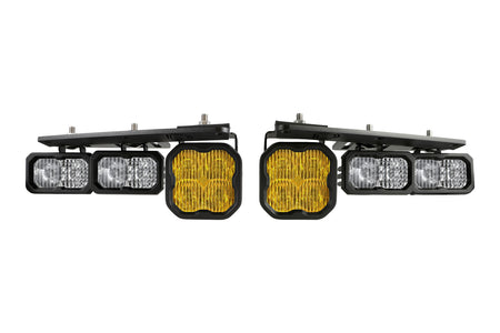 Diode Dynamics Stage Series Sport LED Fog Pocket Kit for 2021-2023 Ford Bronco, Yellow SAE Fog + White Combo (6 Pods) – Diode Dynamics DD7179, photo 1 of 3