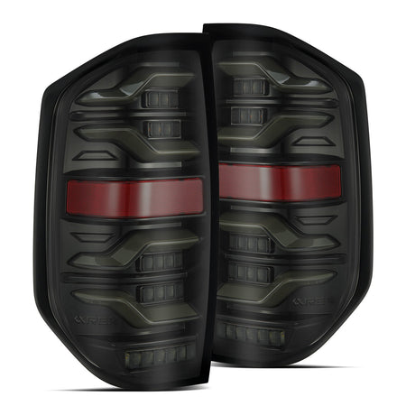 AlphaRex LUXX-Series Sequential LED Tail Lights for 2014-2021 Toyota Tundra, Alpha-Black – AlphaRex 672030, photo 1 of 6