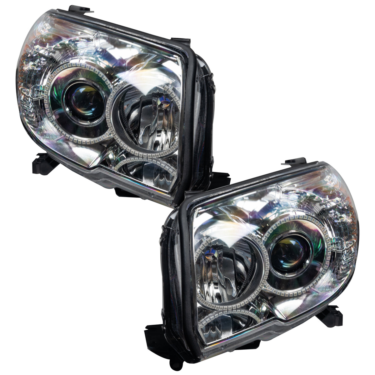 Pre-Assembled LED Halo Headlights for 2006-2009 Toyota 4Runner, Red Halos – C Product (Oracle Lighting 7089-003)