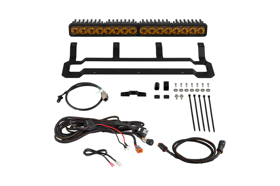 Diode Dynamics TRD Pro Grille SS20 Sport LED Light Bar Kit for 2025-2026 Toyota 4Runner, Yellow SAE Driving – ZZ1 (Diode Dynamics DD8737)