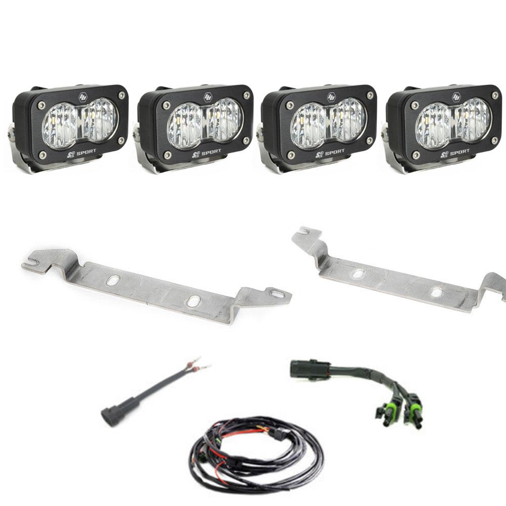 Baja Designs S2 Sport OEM Fog Light Replacement Kit for 2023-2026 Toyota Sequoia, Wide Cornering, Clear – ANG A (Baja Designs 448135)