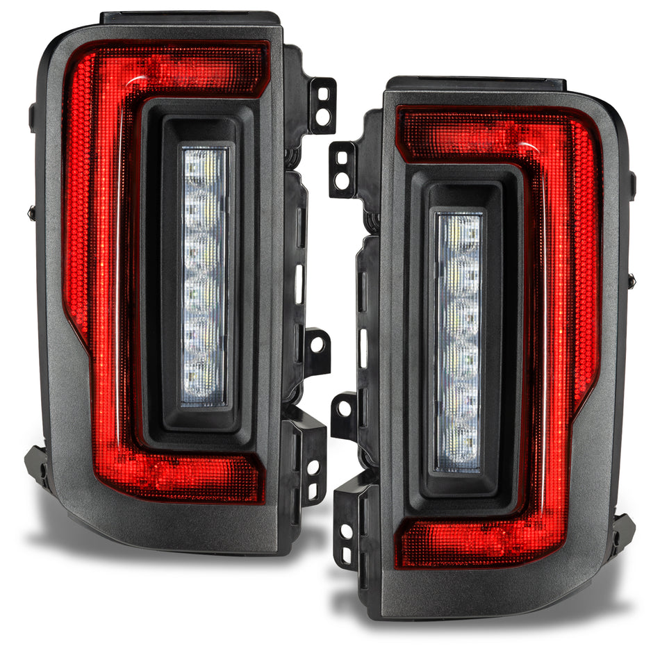 V2 Flush Mount LED Tail Lights for 2021-2025 Ford Bronco, Halogen Models, Red Lens – A Primary (Oracle Lighting 5892-504)