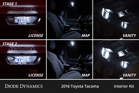 Diode Dynamics Interior LED Kit for 2016-2023 Toyota Tacoma, Cool White Stage 2 – ZZ3 (Diode Dynamics DD0506)