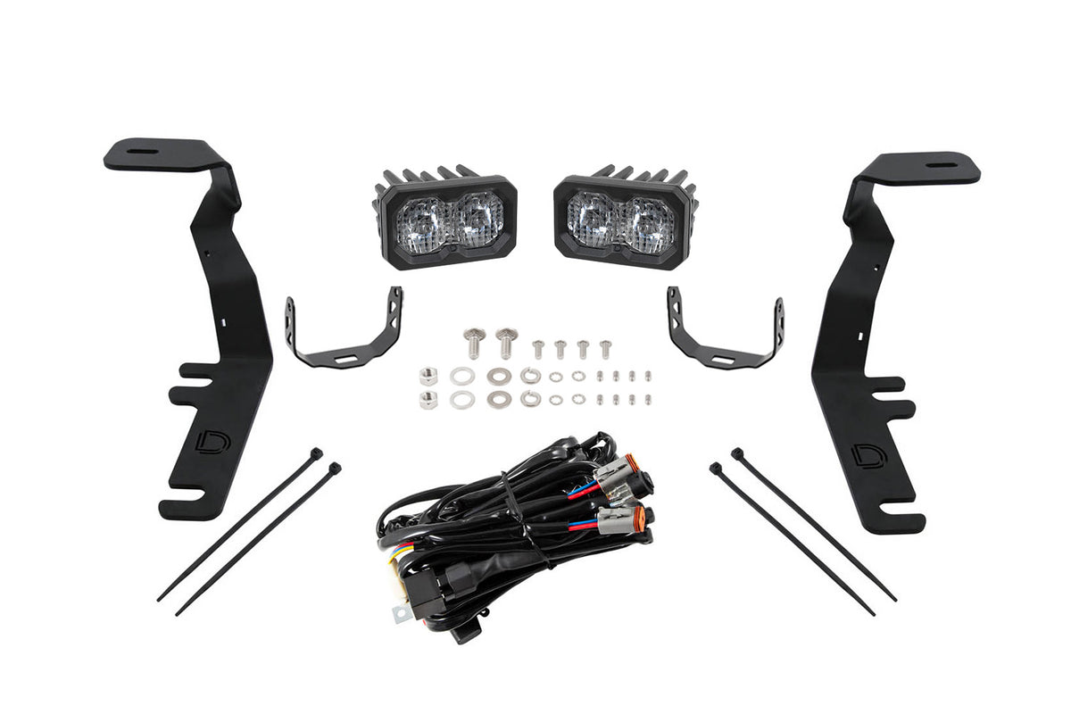 Diode Dynamics Stage Series C2 2.0 Sport Backlit LED Ditch Light Kit for 2015-2020 Ford F-150/Raptor, White Combo/Driving – ZZ1 (Diode Dynamics DD6571)