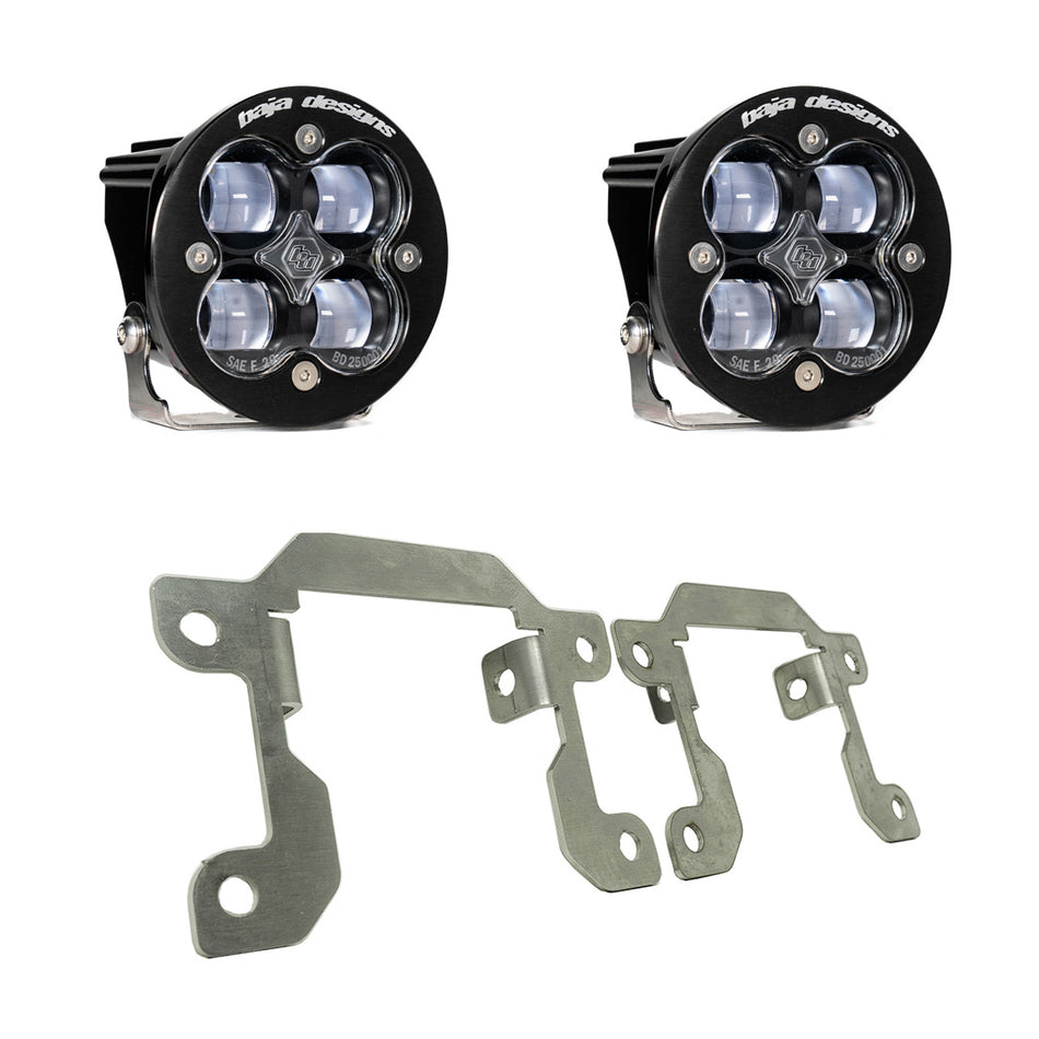Baja Designs Squadron-R SAE Fog Light Kit for 2019-2023 Ford Ranger and 2021-2025 Bronco, Clear – ANG A (Baja Designs 447616)