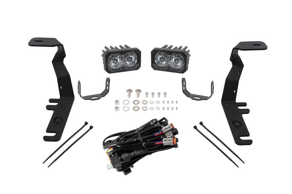Diode Dynamics Stage Series C2 2.0 Sport Backlit LED Ditch Light Kit for 2015-2020 Ford F-150/Raptor, White Combo/Driving – Diode Dynamics DD6571, photo 1 of 10