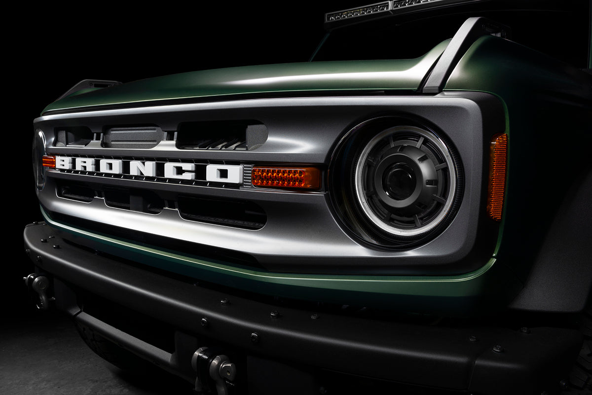 Oculus Bi-LED Projector Headlights for 2021-2024 Ford Bronco, White Halo – K Lifestyle (Oracle Lighting 5886-005)