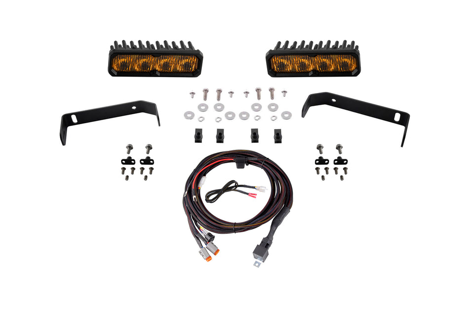 Diode Dynamics SS6 Max LED Light Bar Kit for 2019-2021 Ford Ranger, Yellow SAE Fog (Pair) – ZZ1 (Diode Dynamics DD8628)