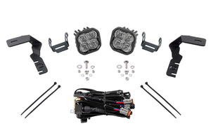 Diode Dynamics Stage Series SS3 Pro Backlit LED Ditch Light Kit for 2019-2021 Ford Ranger, White Combo/Driving