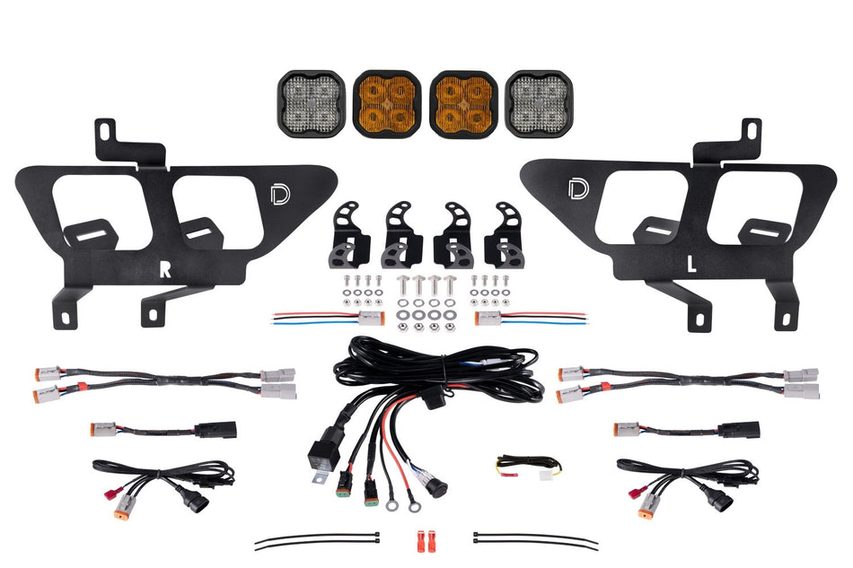 Diode Dynamics SS3 Max LED Fog Pocket Kit for 2021-2023 Ford F-150, Yellow SAE Fog + White Combo/Driving – Diode Dynamics DD7315, photo 1 of 1