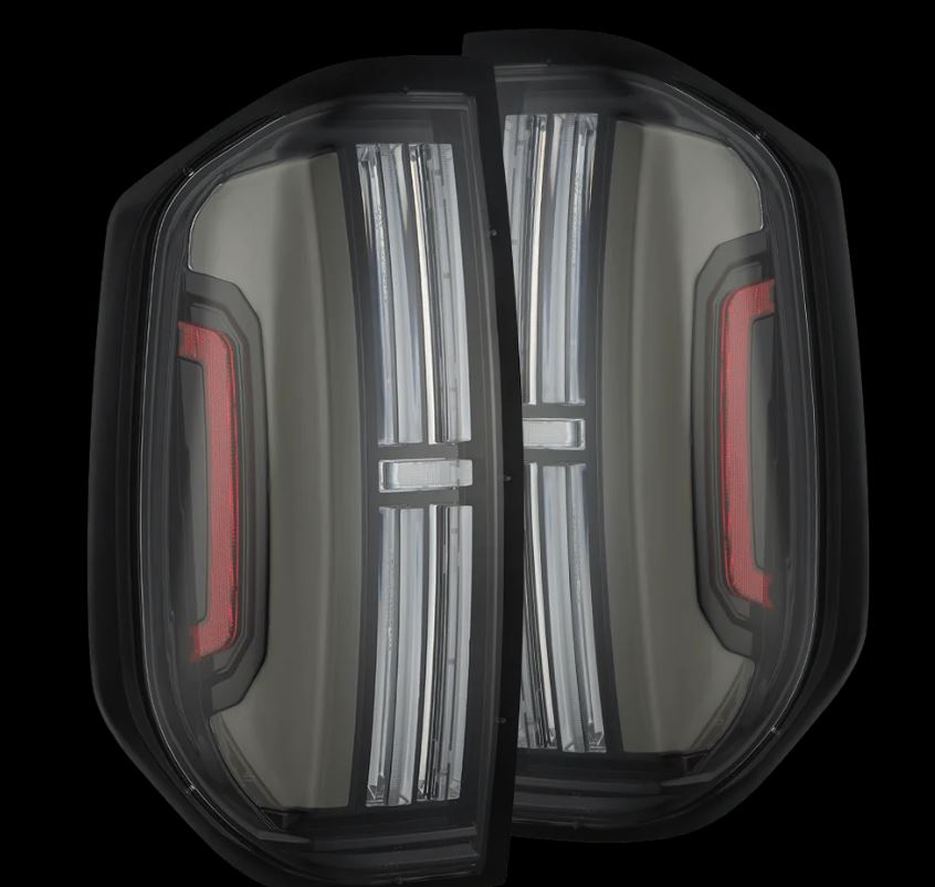 AlphaRex NOVA-Series Prismatic Sequential LED Tail Lights for 2014-2021 Toyota Tundra, Black with Clear Lens – AlphaRex 672032, photo 1 of 5