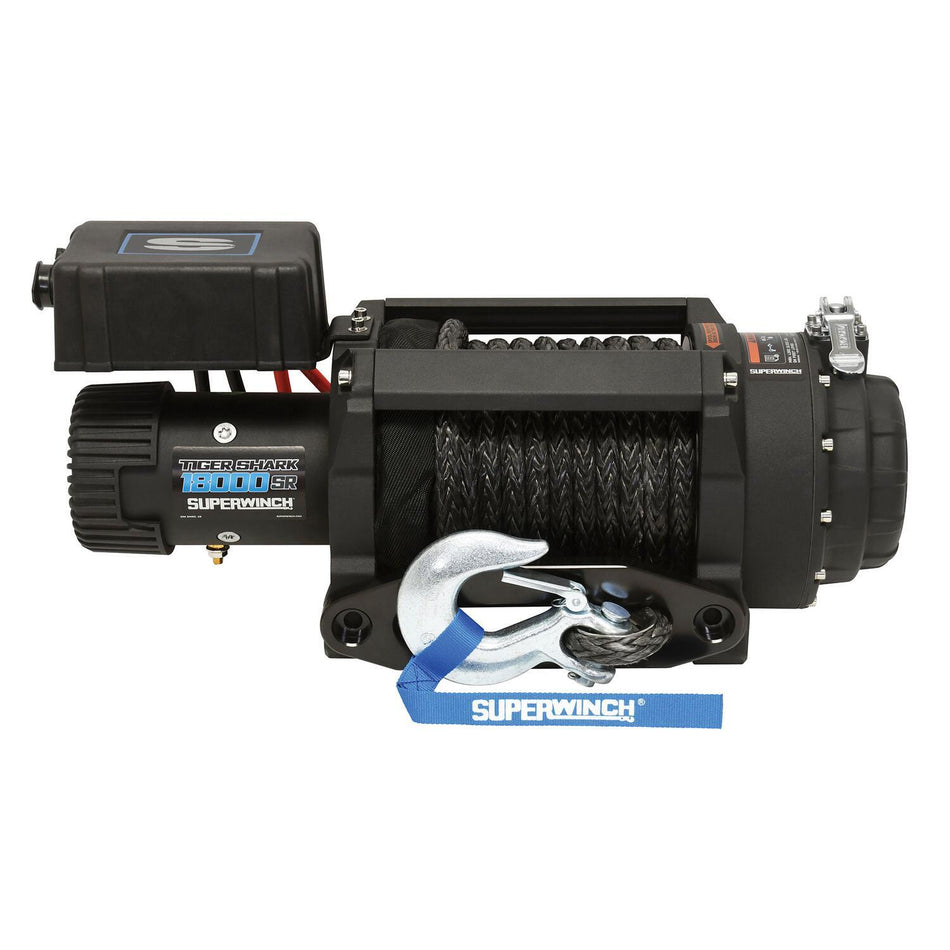 Superwinch Tiger Shark 18000SR 18,000 lb 12V Winch with Synthetic Rope – kodir (Superwinch 1518001)