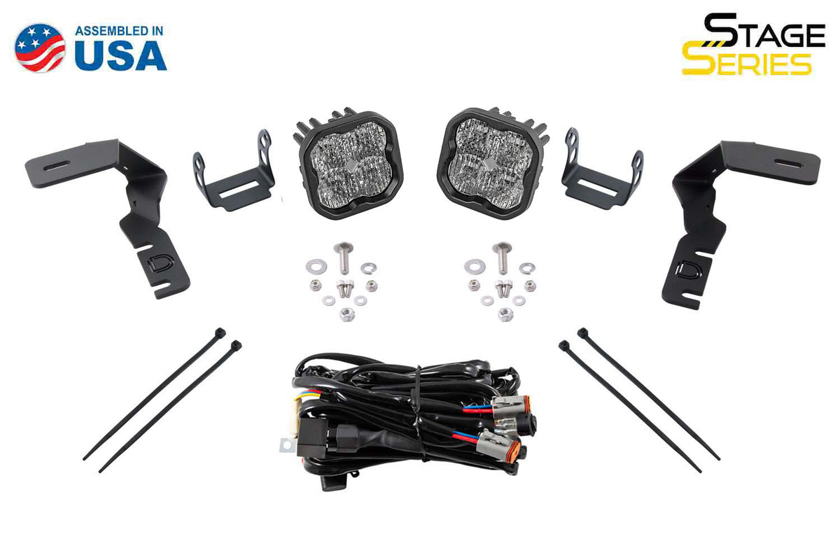 Diode Dynamics Stage Series SS3 Sport Backlit LED Ditch Light Kit for 2019-2021 Ford Ranger, Yellow Combo/Driving – ZZ8 (Diode Dynamics DD6584)