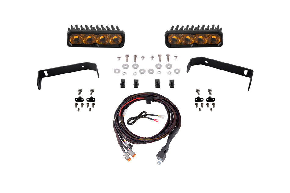 Diode Dynamics SS6 Max LED Light Bar Kit for 2019-2021 Ford Ranger, Yellow SAE/DOT Driving (Pair) – Diode Dynamics DD8627, photo 1 of 6