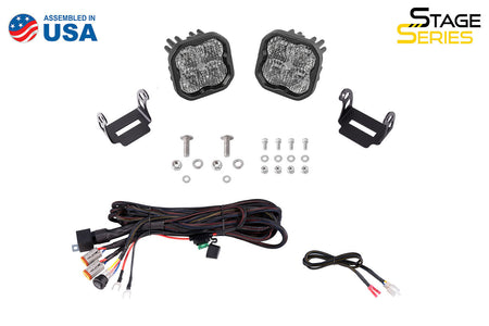 Diode Dynamics Stage Series SS3 Pro Backlit LED Ditch Light Kit for 2021-2023 Ford Bronco, Yellow Combo/Driving – ZZ7 (Diode Dynamics DD7187)