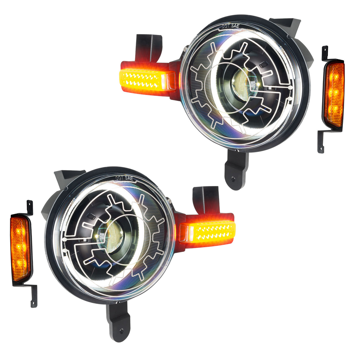 Oculus Bi-LED Heated Lens Projector Headlights for 2021-2025 Ford Bronco – E Product (Oracle Lighting 5886-111)