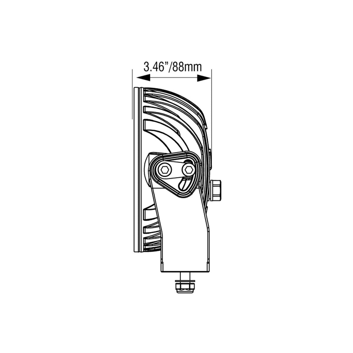6.7″ ADV Light Cannon (Single) – side (Vision X Lighting CGA-CPMH8M)