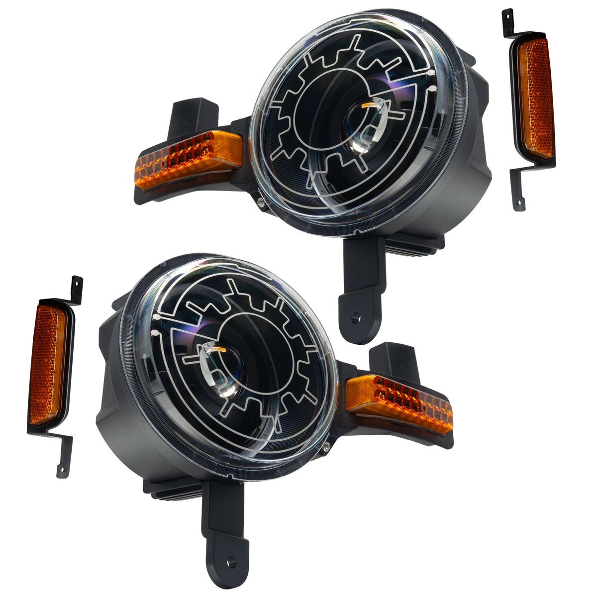 Oculus Bi-LED Heated Lens Projector Headlights for 2021-2025 Ford Bronco – F Product (Oracle Lighting 5886-111)