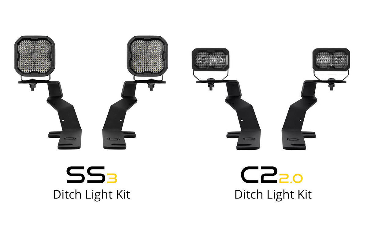 Diode Dynamics Stage Series SS3 Sport Backlit LED Ditch Light Kit for 2015-2020 Ford F-150/Raptor, Yellow Combo/Driving – ZZ3 (Diode Dynamics DD6568)