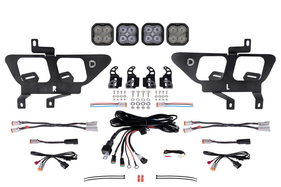 Diode Dynamics SS3 Max LED Fog Pocket Kit for 2021-2023 Ford F-150, White SAE Fog + White Combo/Driving – Diode Dynamics DD7314, photo 1 of 3