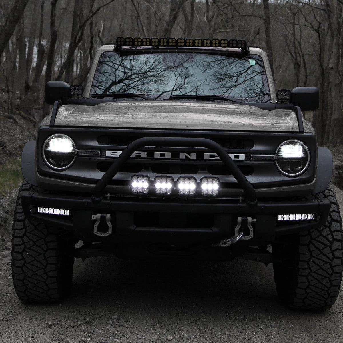 Fog Pocket LED Light Kit - Steel Bumper - Ford Bronco 2021 + - Mount Kit Only – XPL6SAE lifestyle1 (Vision X Lighting XIL-OESBF21FB)