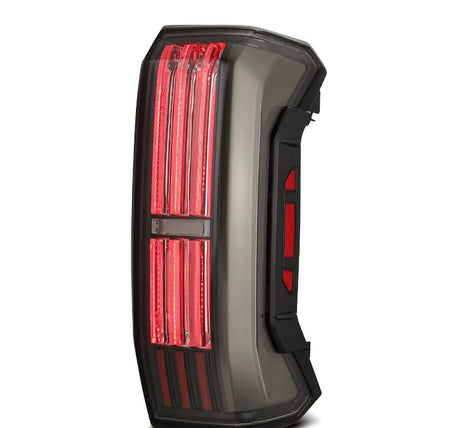 AlphaRex NOVA-Series Prismatic Sequential LED Tail Lights for 2022-2026 Toyota Tundra, Black Smoke – AlphaRex 673001, photo 4 of 5