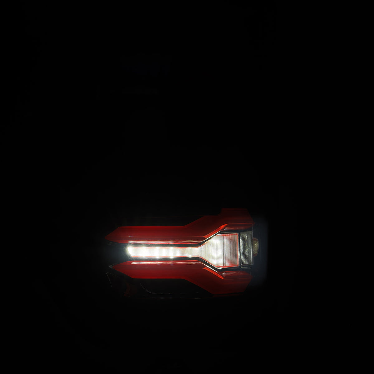 AlphaRex LUXX-Series Sequential LED Tail Lights for 2021-2023 Ford F-150 with Blind Spot Sensor (BLIS), Black-Red – AlphaRex 653050, photo 6 of 7