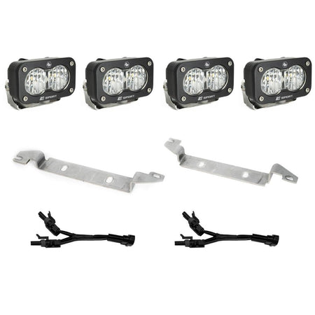 Baja Designs S2 Sport Dual Fog Pocket Light Kit for 2024-2026 Toyota Tacoma, Wide Cornering, Clear – ANG A (Baja Designs 448238)