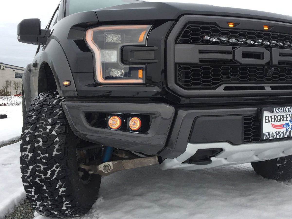 2017-2020 Ford F-150 Raptor Optimus Amber Halo LED Fog Light Kit – Vision X Ford Raptor Optimus Halo Amber (Vision X Lighting XIL-OE17FROPHA)