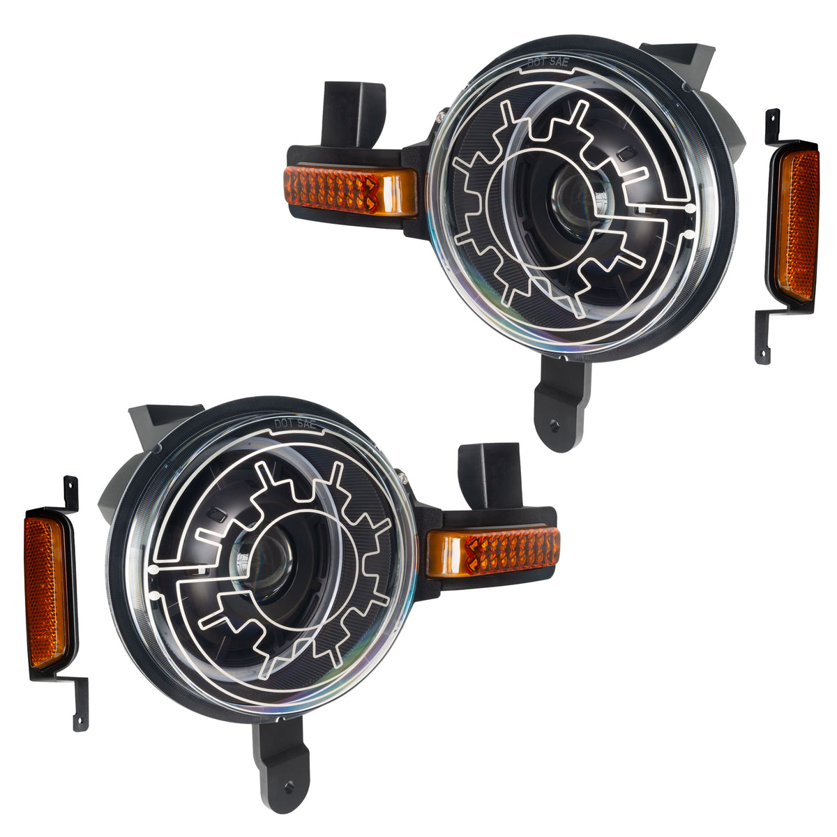 Oculus Bi-LED Heated Lens Projector Headlights for 2021-2025 Ford Bronco – D Product (Oracle Lighting 5886-111)