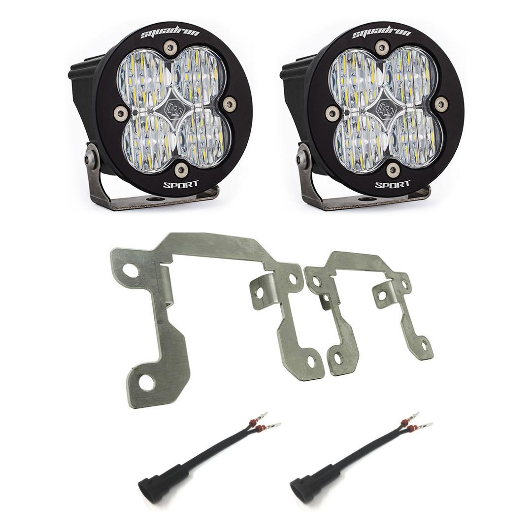 Baja Designs Squadron Sport Fog Pocket Light Kit for 2019-2023 Ford Ranger and 2021-2025 Bronco – ANG A (Baja Designs 447607)