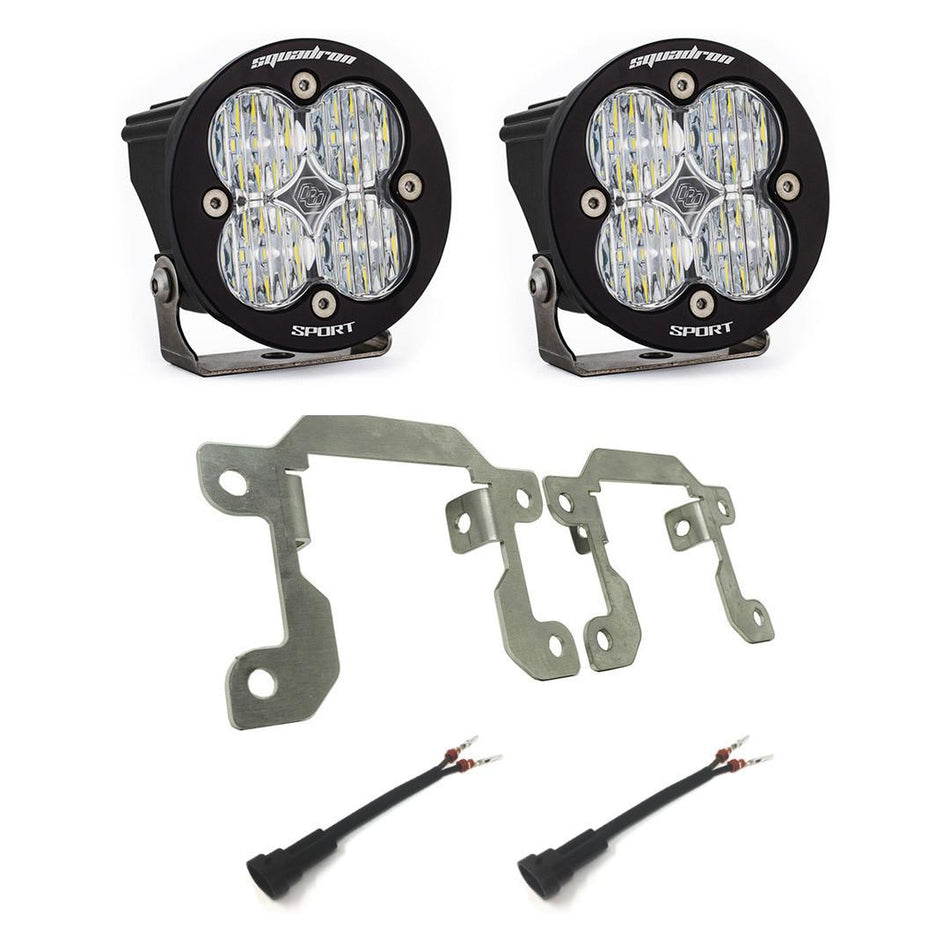 Baja Designs Squadron Sport Fog Pocket Light Kit for 2019-2023 Ford Ranger and 2021-2025 Bronco – ANG A (Baja Designs 447607)
