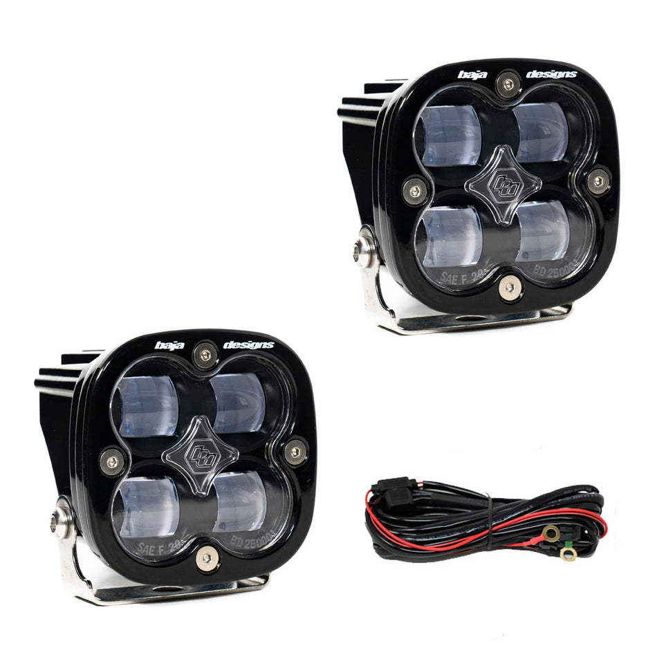 Baja Designs Squadron SAE LED Fog Light Pod Pair, Clear – ANG A (Baja Designs 257801)