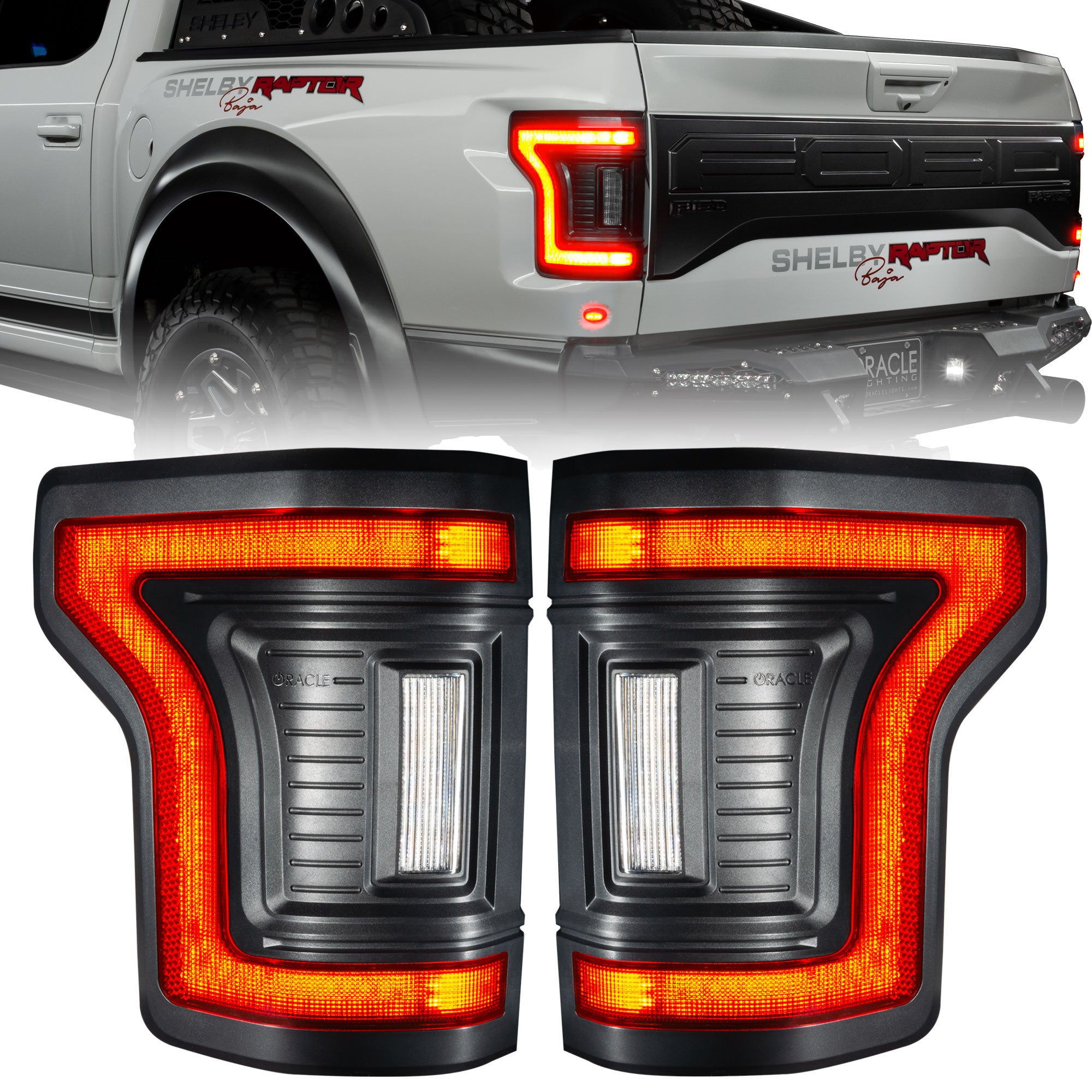 Black Series Flush Style LED Tail Lights for 2015-2020 Ford F-150, Tin ...