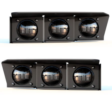 2021-2026 Ford Bronco Triple LED Fog Light Kit for Steel Modular Bumper, Yellow – F Product (Oracle Lighting 5890-006)