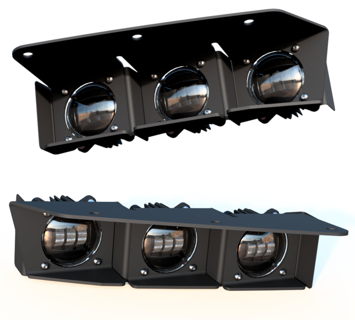 2021-2026 Ford Bronco Triple LED Fog Light Kit for Steel Modular Bumper, Yellow – G Product (Oracle Lighting 5890-006)