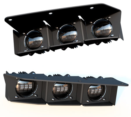 2021-2026 Ford Bronco Triple LED Fog Light Kit for Steel Modular Bumper, Yellow – G Product (Oracle Lighting 5890-006)