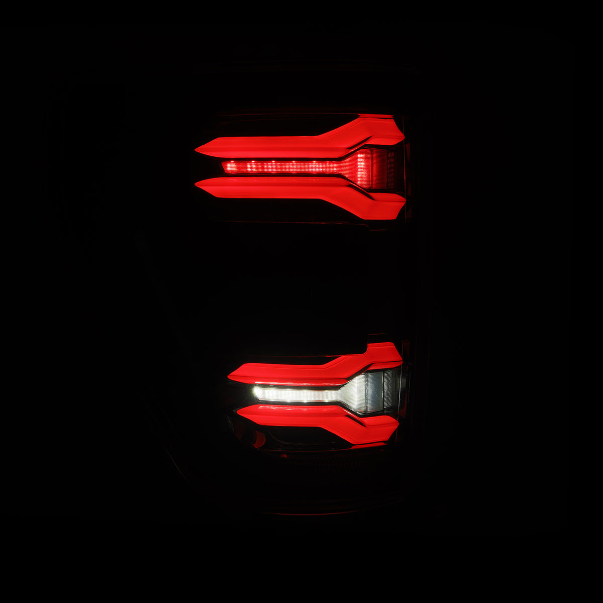 AlphaRex LUXX-Series Sequential LED Tail Lights for 2021-2023 Ford F-150 with Blind Spot Sensor (BLIS), Black Smoke – AlphaRex 653040, photo 5 of 7