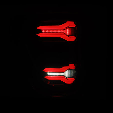 AlphaRex LUXX-Series Sequential LED Tail Lights for 2021-2023 Ford F-150 with Blind Spot Sensor (BLIS), Black Smoke – AlphaRex 653040, photo 5 of 7