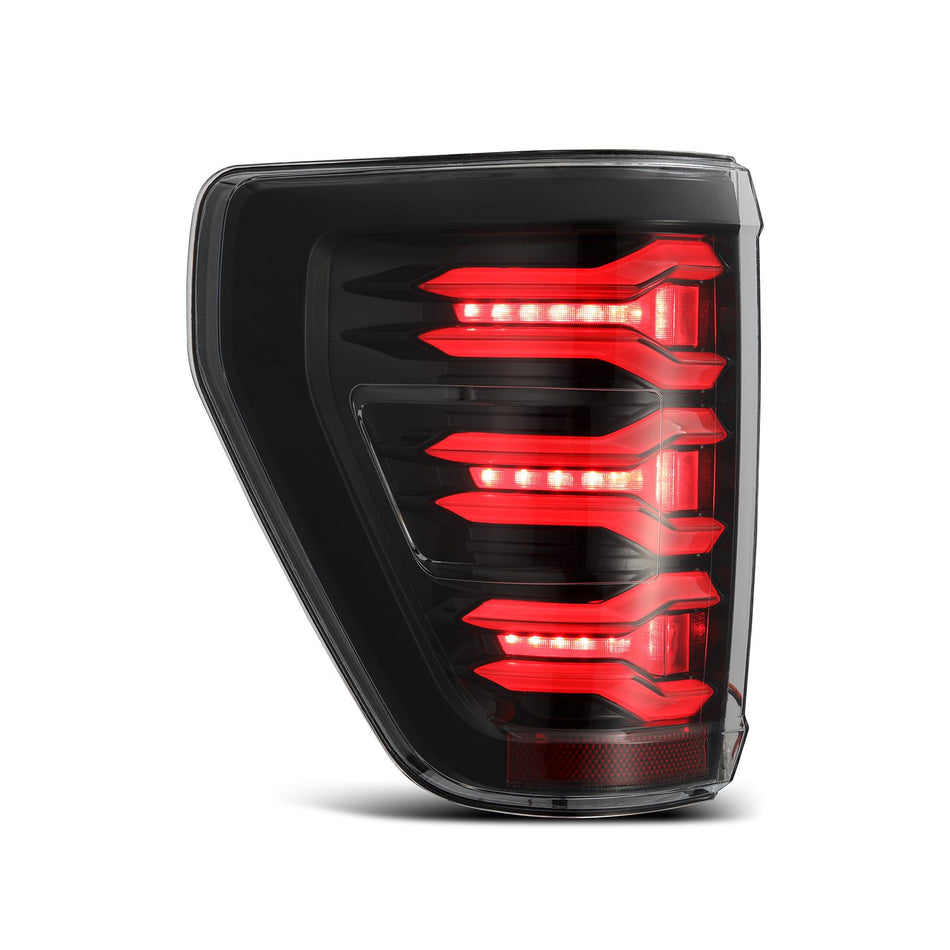 AlphaRex LUXX-Series Sequential LED Tail Lights for 2021-2023 Ford F-150 and Raptor without BLIS, Alpha-Black – AlphaRex 653010, photo 2 of 6