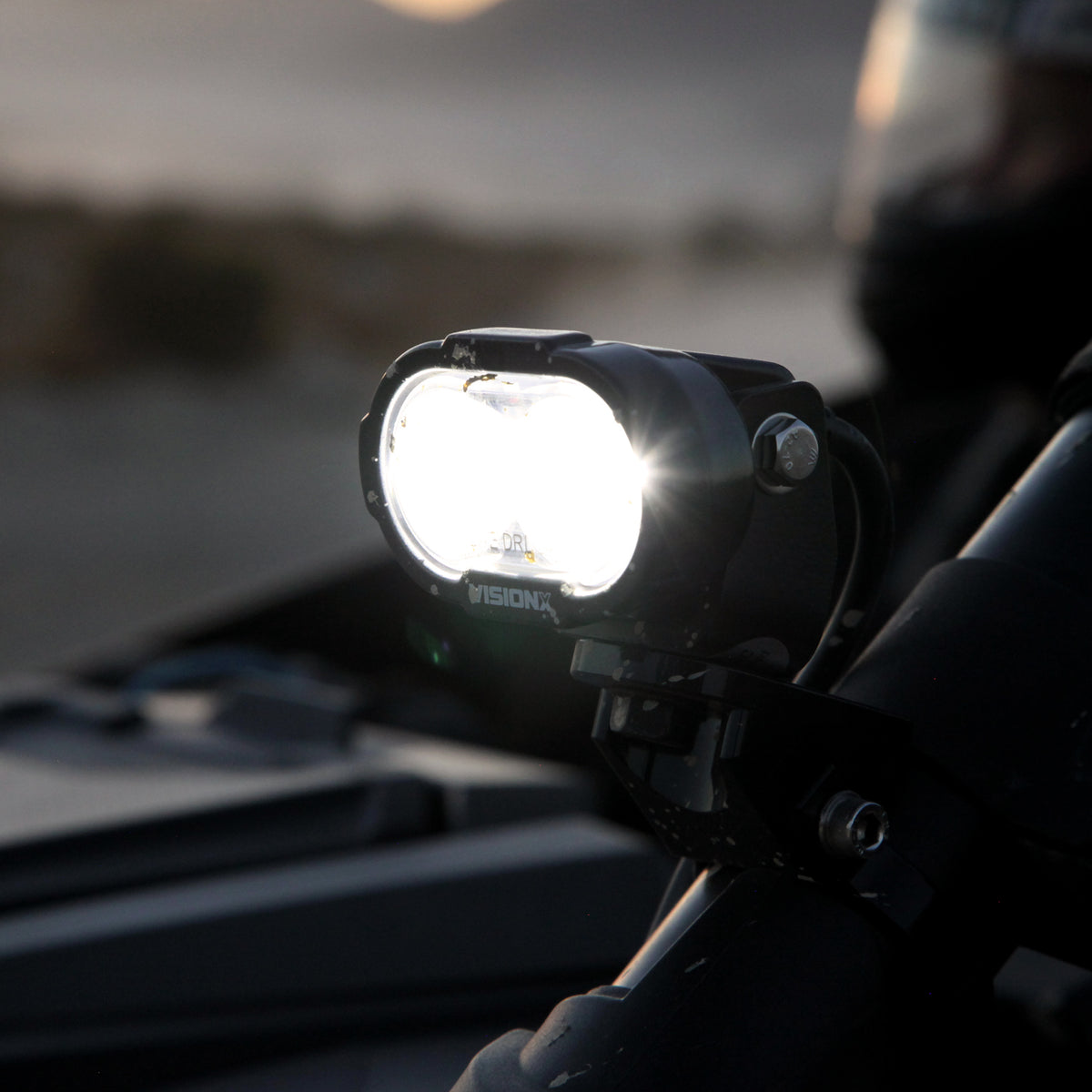 DURA PRO 2 Dual-Action LED Driving Light with DRL – lifestyle (Vision X Lighting DURA2-DL2CB)