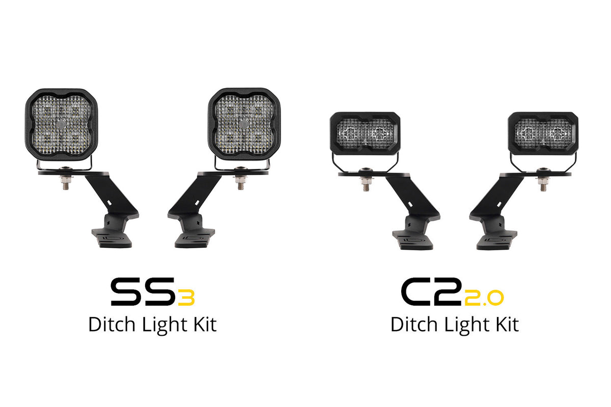 Diode Dynamics Stage Series SS3 Sport Backlit LED Ditch Light Kit for 2019-2021 Ford Ranger, Yellow Combo/Driving – ZZ4 (Diode Dynamics DD6584)