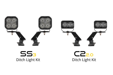 Diode Dynamics Stage Series SS3 Sport Backlit LED Ditch Light Kit for 2019-2021 Ford Ranger, Yellow Combo/Driving – ZZ4 (Diode Dynamics DD6584)