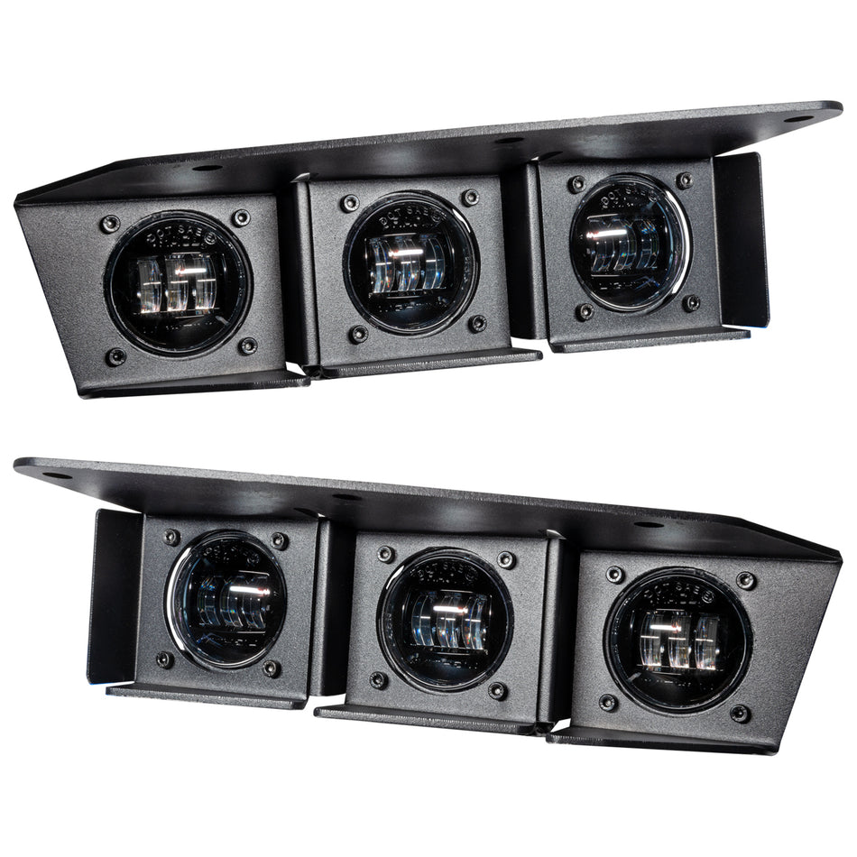 2021-2026 Ford Bronco Triple LED Fog Light Kit for Steel Modular Bumper, White – A Primary (Oracle Lighting 5890-001)