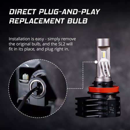 Diode Dynamics SL2 9005/9011/H10 LED Bulbs, Cool White (Pair) – ZZ5 (Diode Dynamics DD0463P)