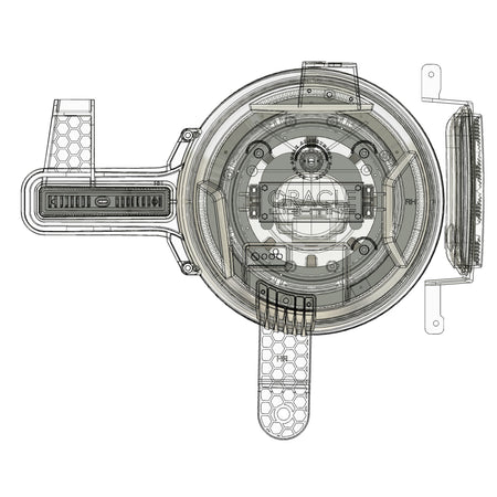 Oculus Bi-LED Projector Headlights for 2021-2024 Ford Bronco, Amber Halo – H Diagram (Oracle Lighting 5886-005)