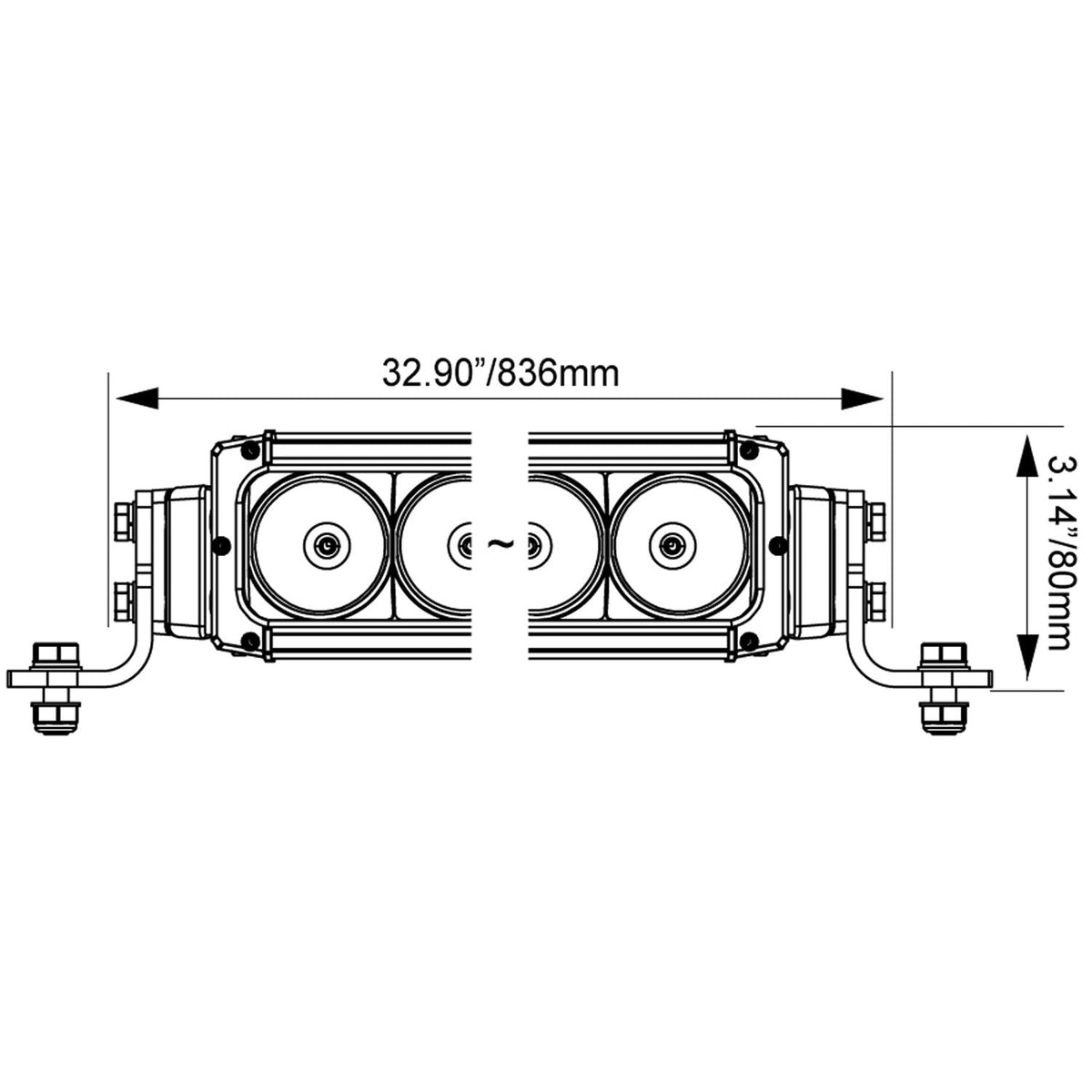 XPR 30″ Curved Halo Light Bar – xpr front (Vision X Lighting XPR-HC17EMH)
