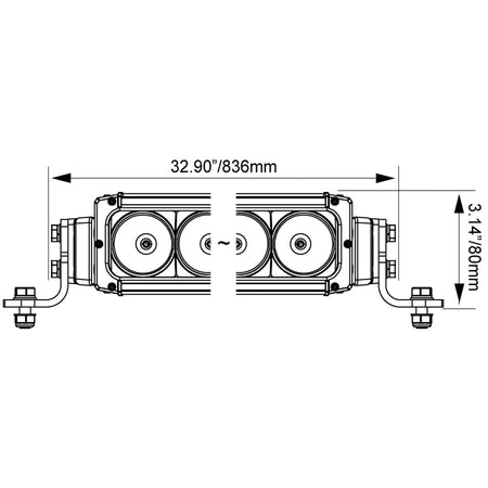 XPR 30″ Curved Halo Light Bar – xpr front (Vision X Lighting XPR-HC17EMH)