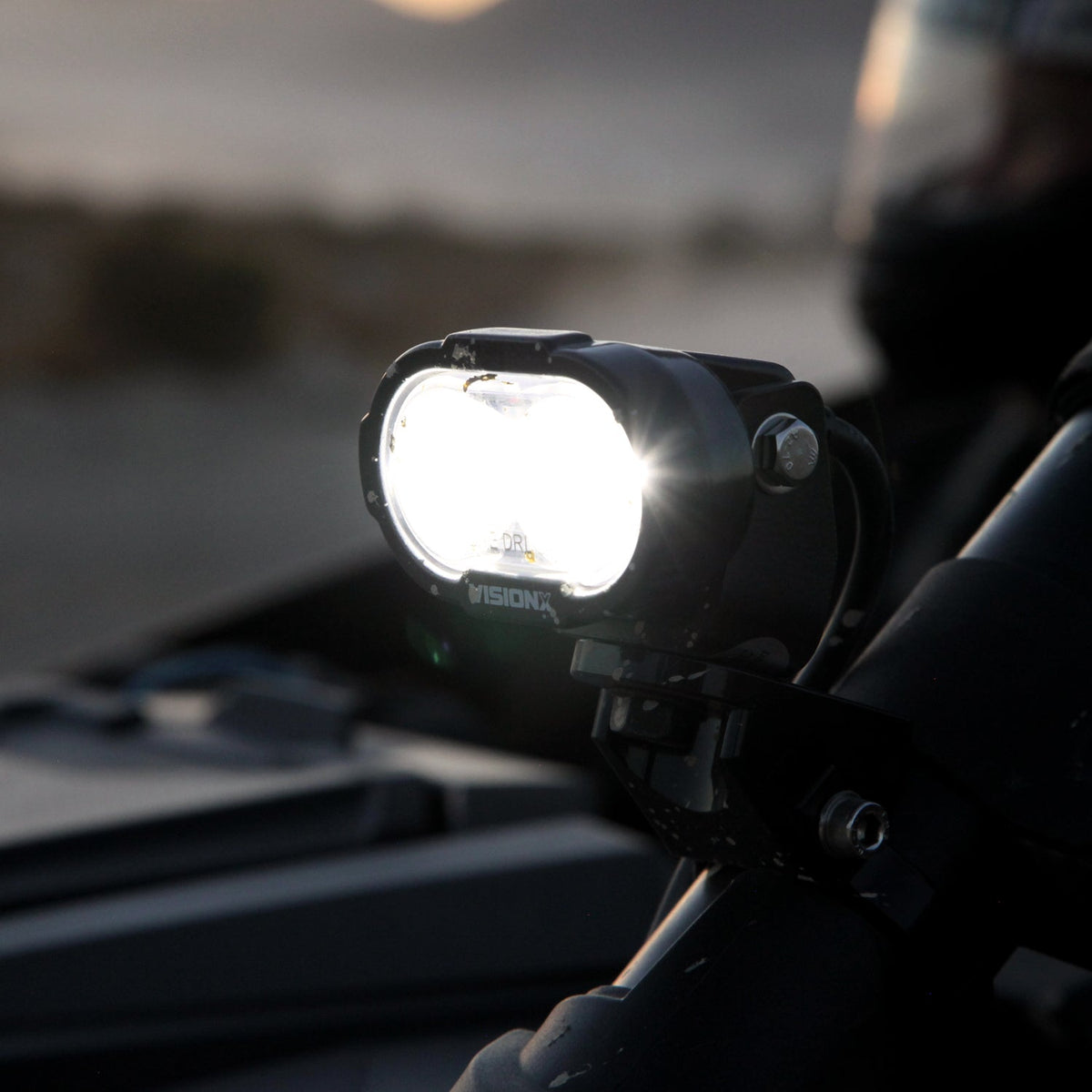 DURA PRO 2 Dual-Action LED Driving Light with DRL – DURA2 lifestyle1 (Vision X Lighting DURA2-DL2CBKIT)